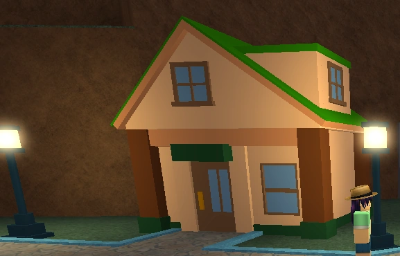 House for obtaining Eevee is opposite to the stairs for Pokémon Centre.