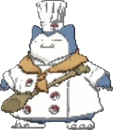 Snorlax chef white transparent