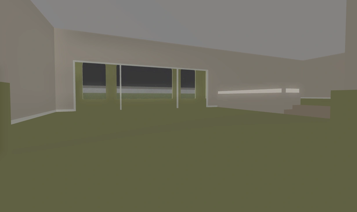 The Terrace layout with a small balcony leading outside.