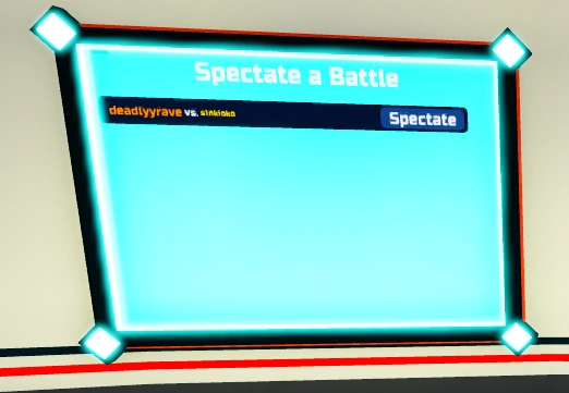 The "Spectate a Battle" Board.