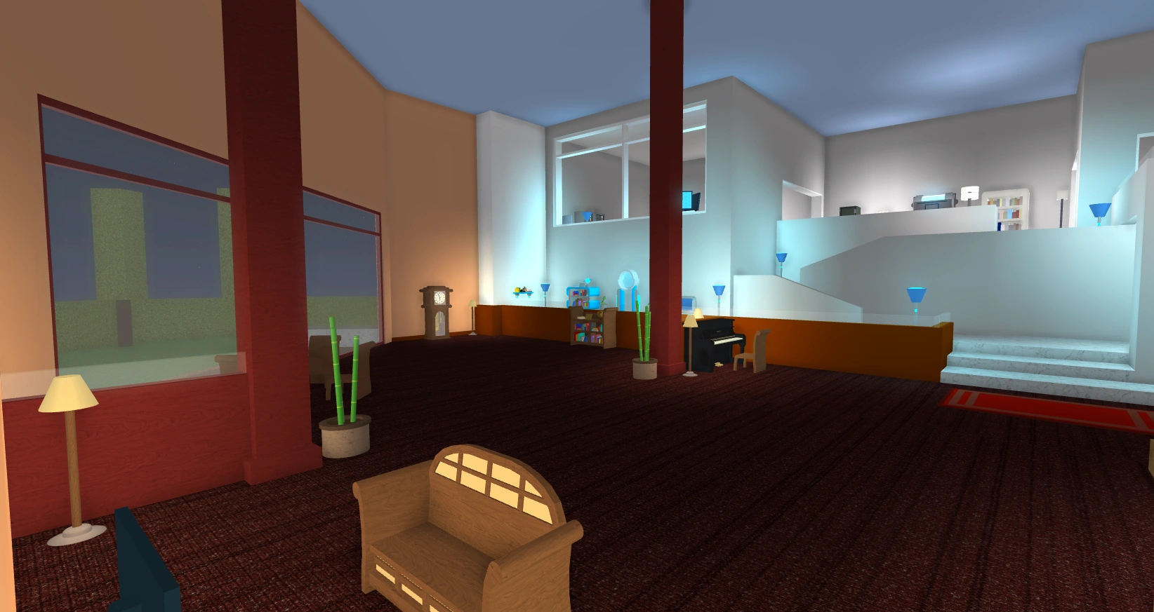 The extravagant Elegance layout with furniture.
