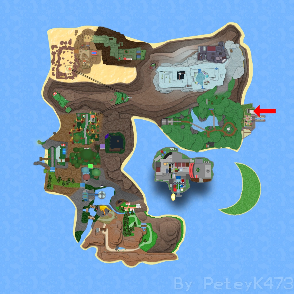 Secret Lab on the Roria map