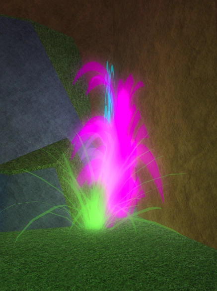 The fluorescent plant conceals a hidden passage to TM99 Dazzling Gleam.