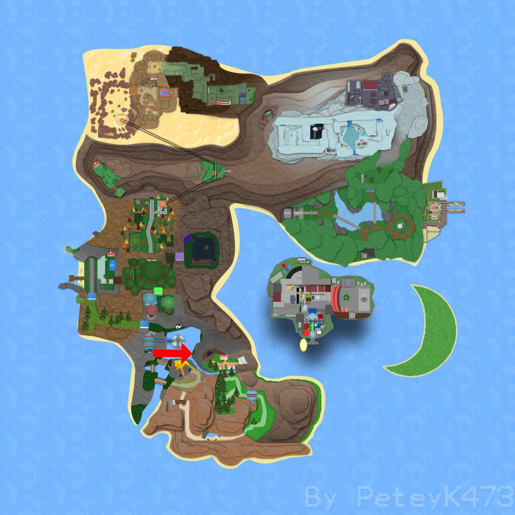 Secret Grove on the Roria map