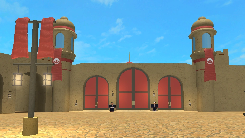 Aredia Palace with the doors shut tight.