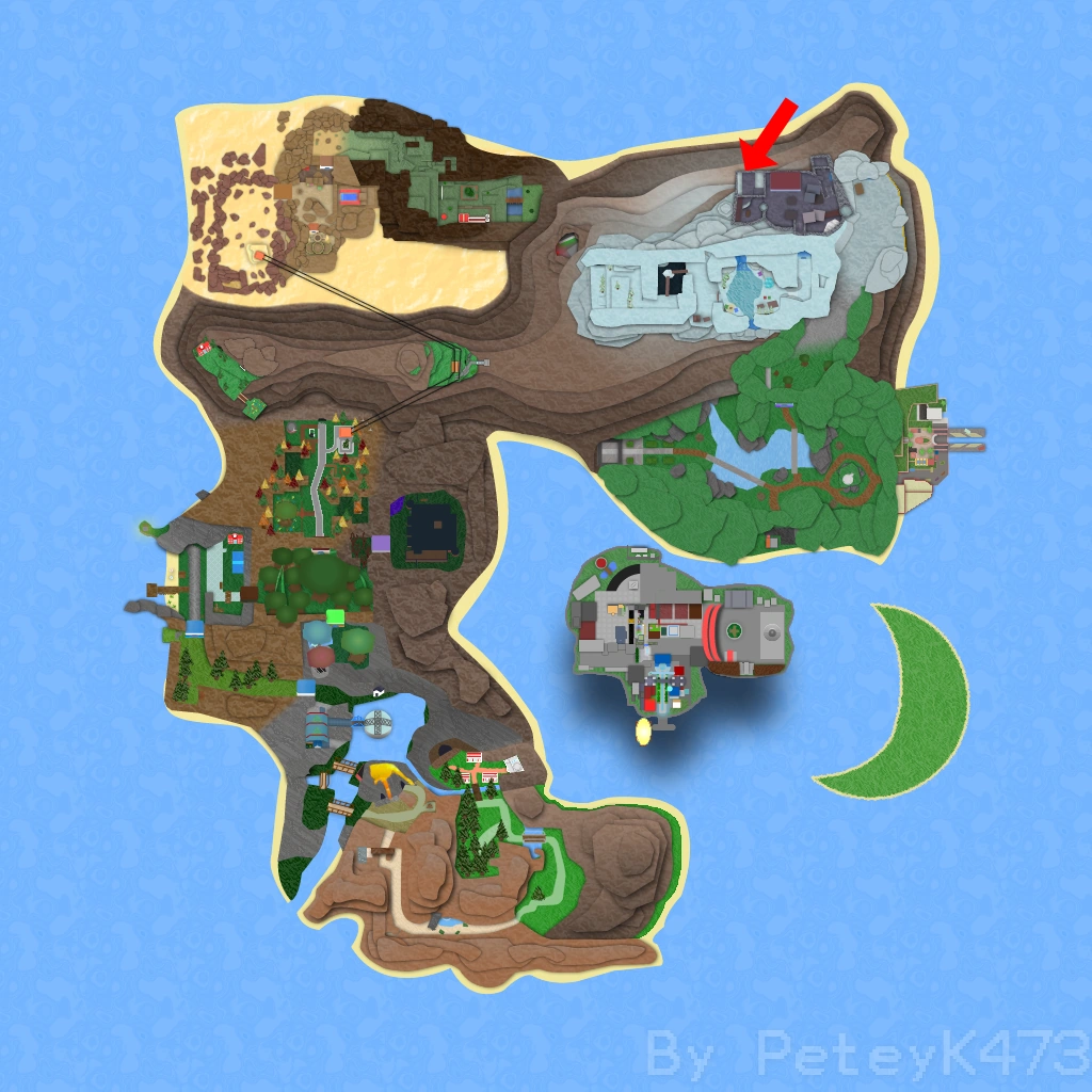 Frostveil Catacombs on the Roria map